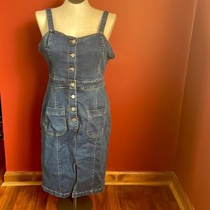SHEIN Denim Overall Dress